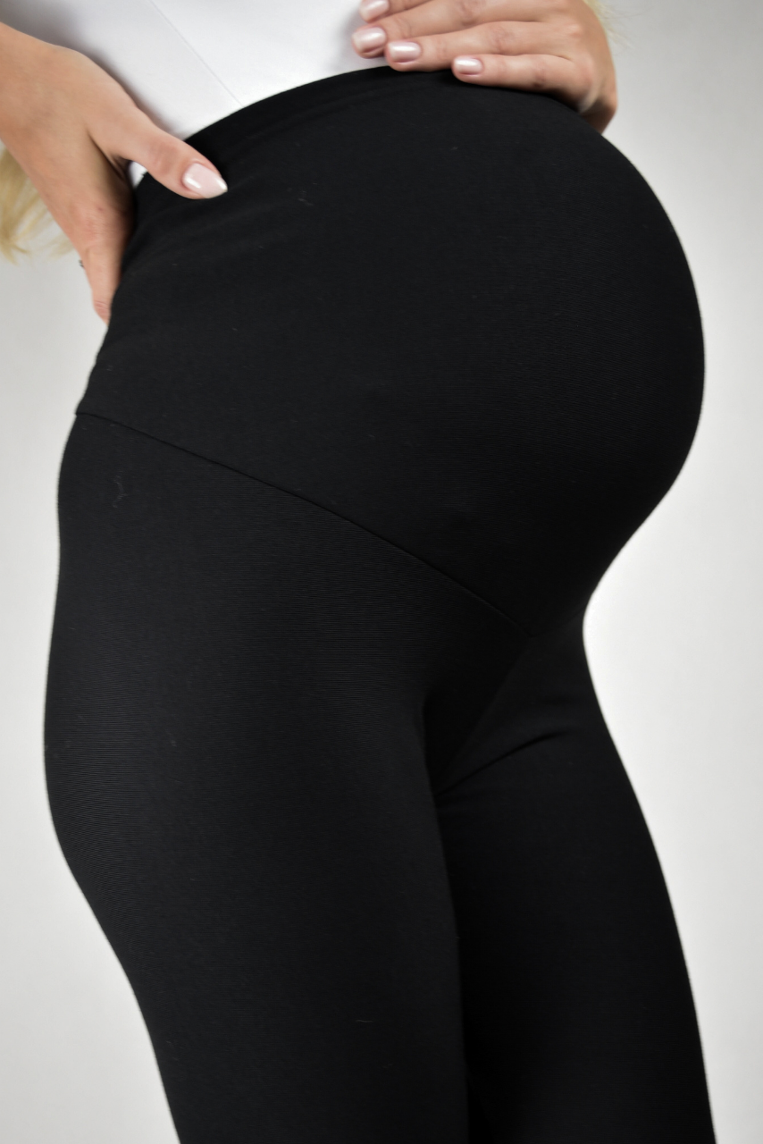 Czarne legginsy ocieplane ciążowe - obrazek 7