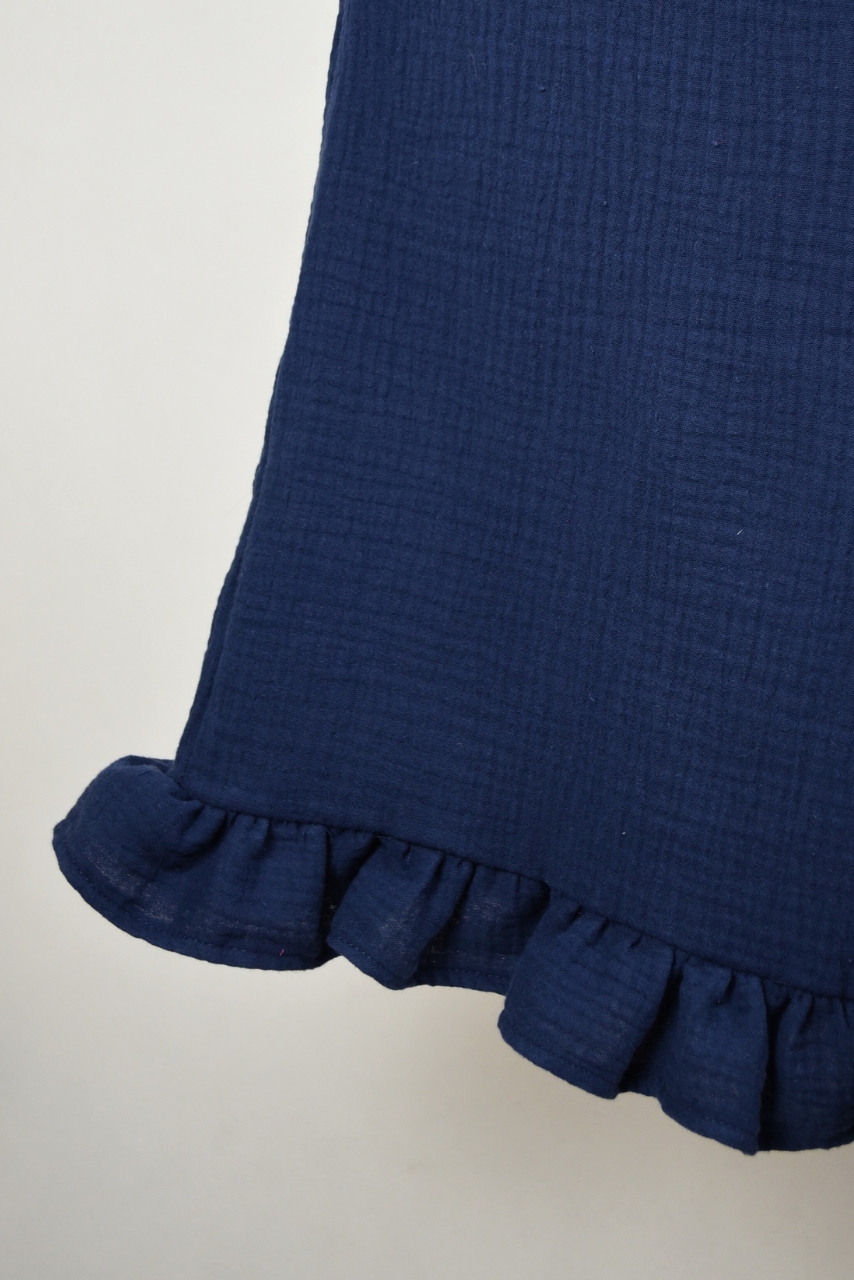 Granatowa muślinowa sukienka do karmienia rozpinana na całej długości - obrazek 9