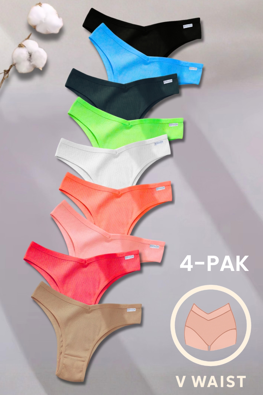 Bawełniane majtki ciążowe pod brzuch wielopak 4 sztuki - obrazek 2