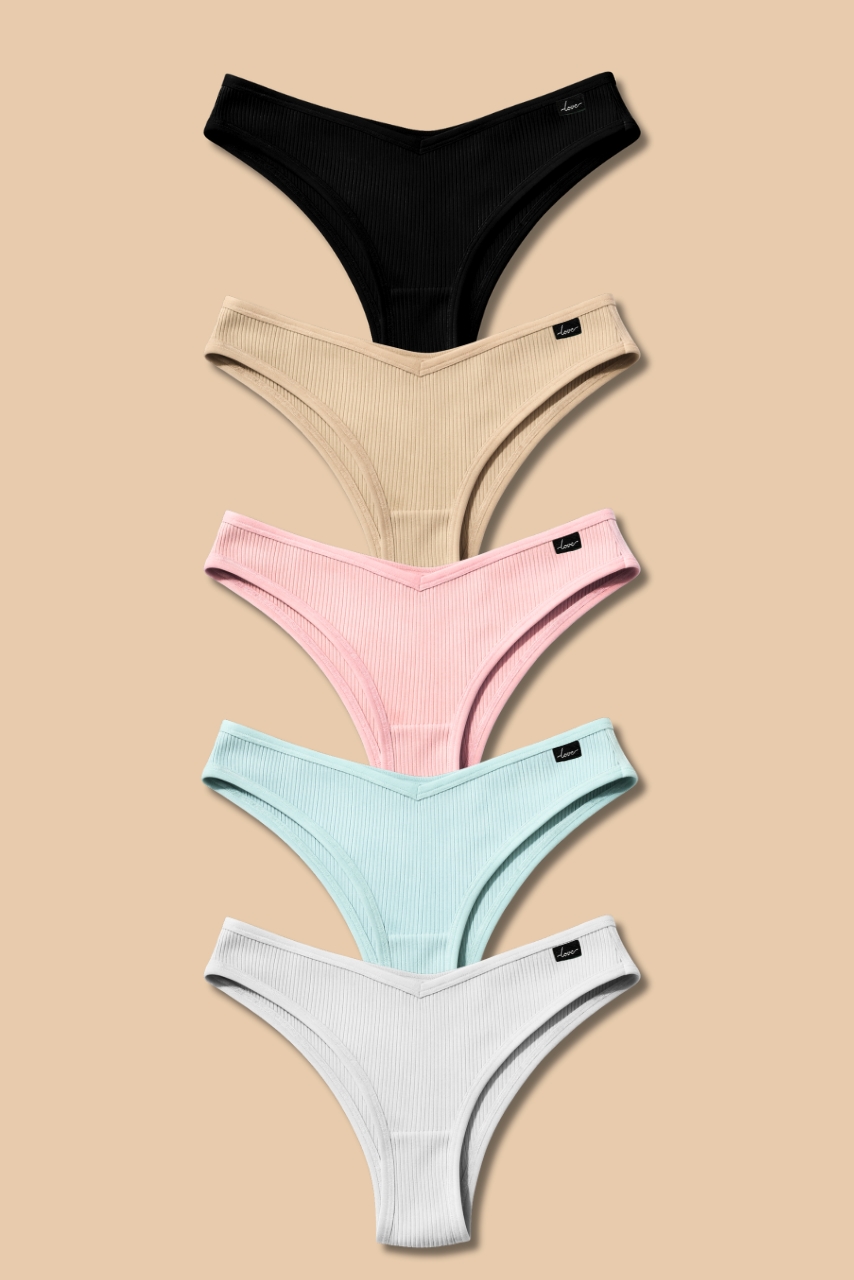 Majtki ciążowe bawełniane pod brzuch wielopak 4 sztuki - obrazek 2